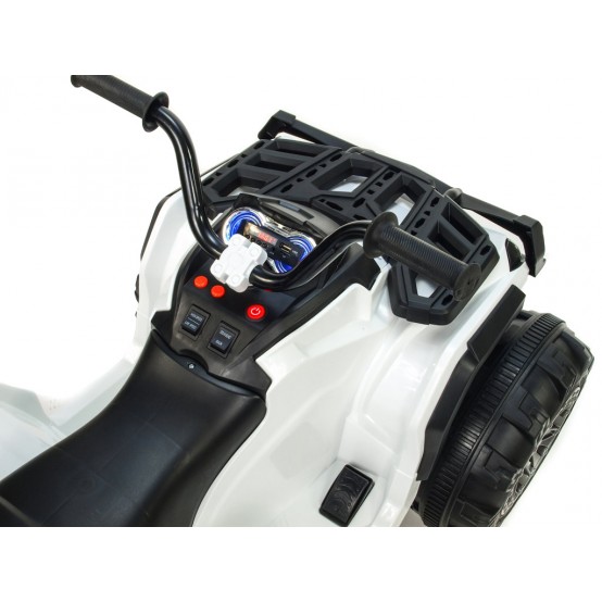 Čtyřkolka Predator se dvěma motory, FM rádio, USB, SD, MP3, LED osvětlení, BÍLÁ 